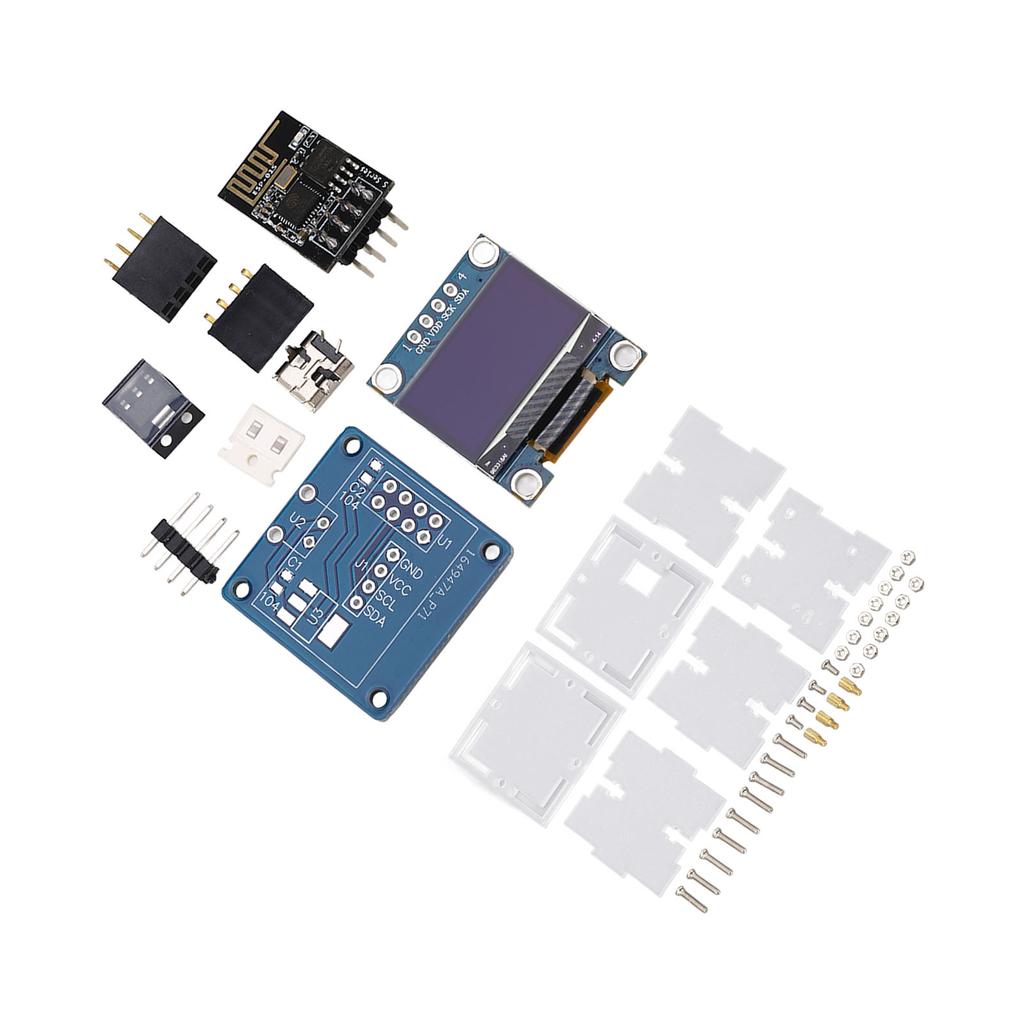 Mini Clock Kit Acrylic Shell Organic Light Emitting Diode Display DIY Timing Module Electronic Clock Kit DC5V