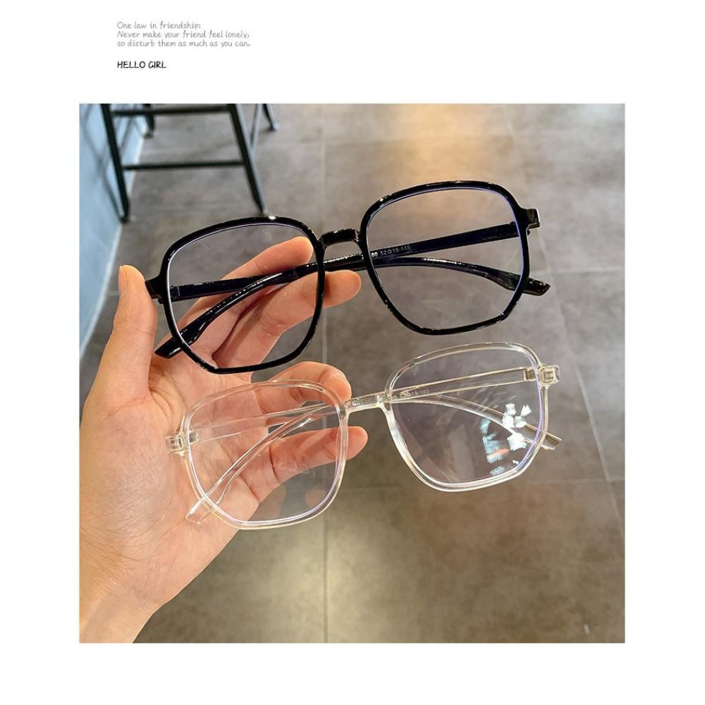 Neue polygonale Anti-Blaulicht-Müdigkeitsbrille Damen Koreanische Version Tide Schlichtes Gesicht Internet-Berühmtheit Gläser Fassung Flachspiegel