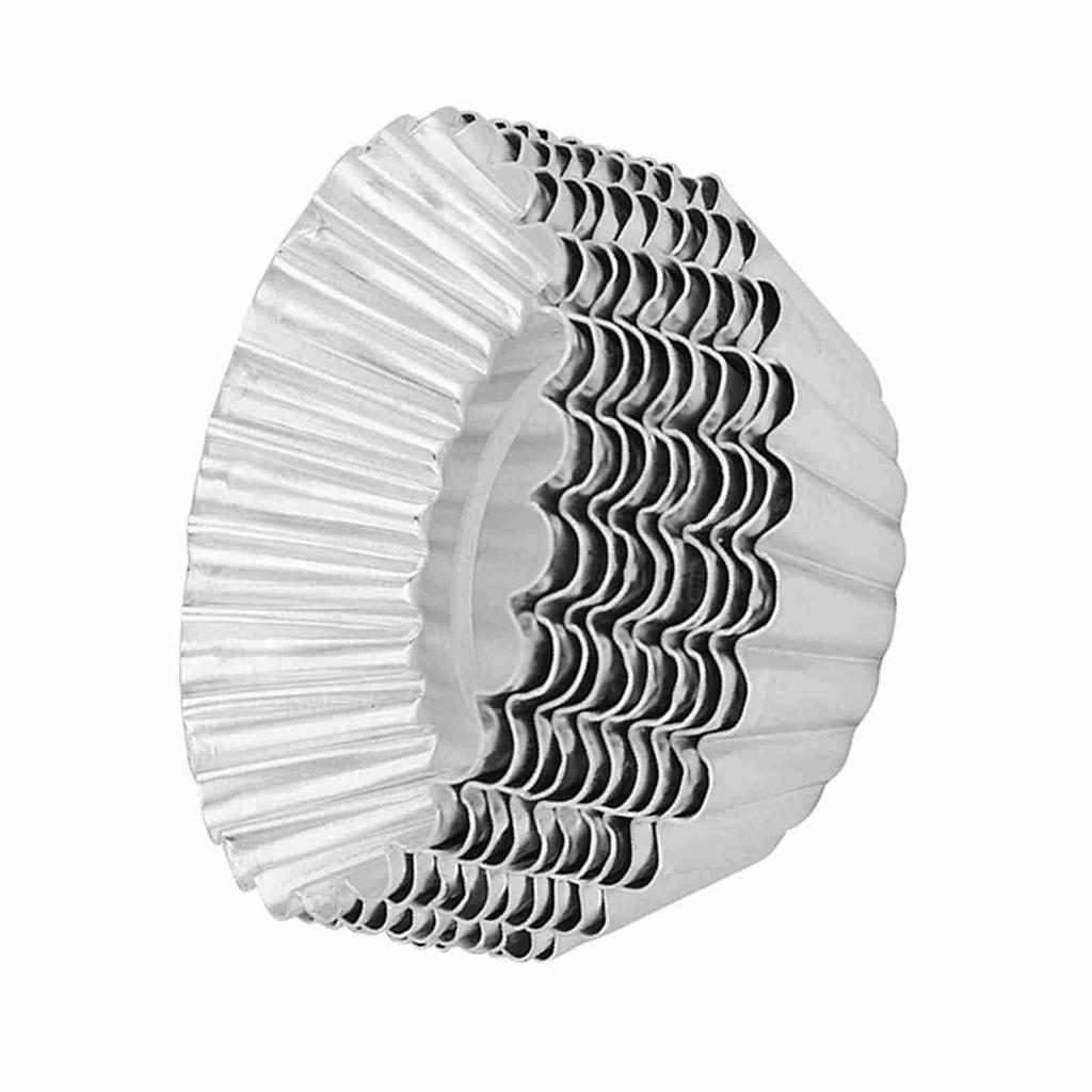 10 Pcs Egg Cake Baking Tools Aluminum Alloy Mold 70mm Bakeware Kitchen Pastry Set for , Fondant Cakes, Sugar Paste and Practical Skill Improvem