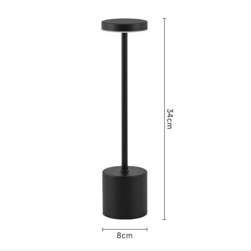 Simple LED Rechargeable Touch Metal Table Lamp Three Colors Bedside Cordless Desk Lamp Bar Outdoor Decoration Led Night Light