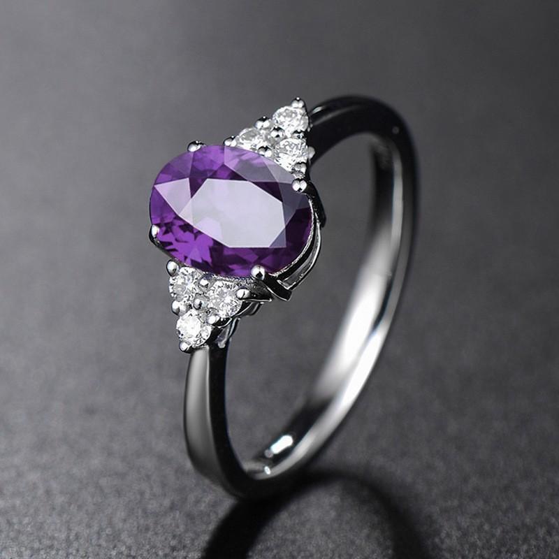 2026 European and American High-end Women's Ring Inlaid with Colored Zircon Opening Adjustable Ring Light Luxury Ring