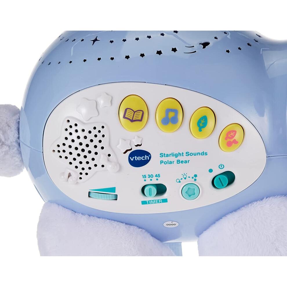 VTech Little Friendlies Starlight Sounds Bear, Soothing Baby Nighlight, Musical Toy with Sounds and Songs, Soft Cuddly Toy for Babies Aged 1 Month to