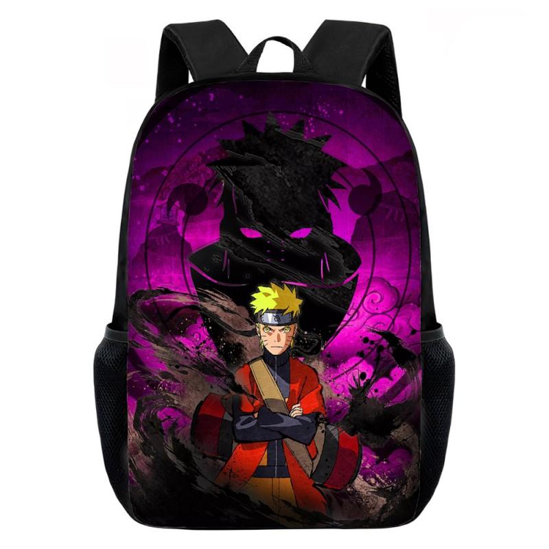 Naruto Anime Printed Kids School Backpack Elementary Students Lightweight Ergonomic Dual-Shoulder Bag Unisex