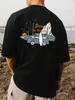 2026 Summer Unisexs Coconut Tree Bus Printed Round Neck Tshirt 100 Cotton Breathable Leisure Beach Vacation Surfing Short Sleeve