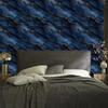 Navy blue and black ink wallpaper, navy blue background for living room and bedroom 50x1000