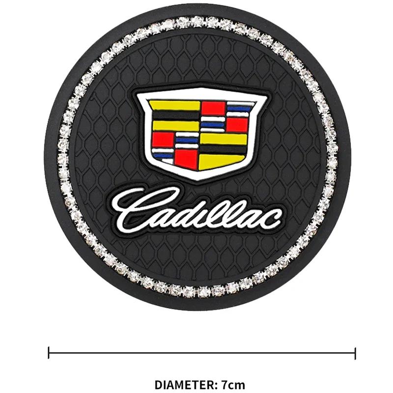 For Toyota Land 2pcs Silicon Car Cup Coasters Anti-slip Mats for Cadillac Escalade GT4 XT4 ATS XT5 CTS SRX XTS ELR BLS STS XLR EXT CT4 Styling