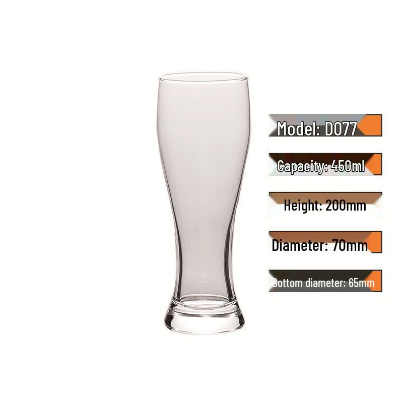 Custom Short Round Trophy Glass - White Homebrew Beer and Juice Glass, Large Capacity with Thick Bottom
