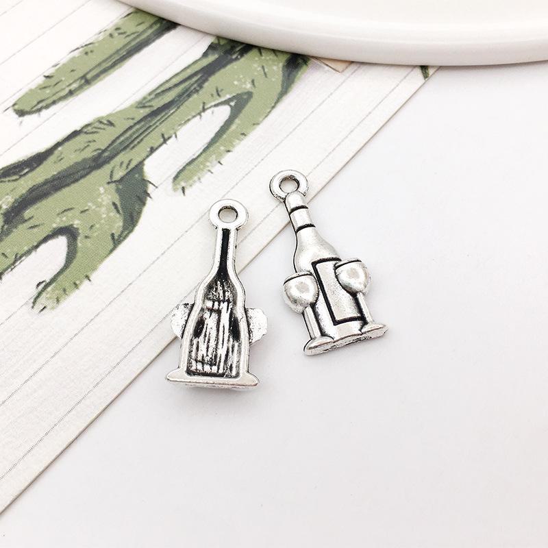 Red Wine Wheat Ear Pendant for DIY Tibetan Silver Jewelry: Earrings, Bracelet, Necklace