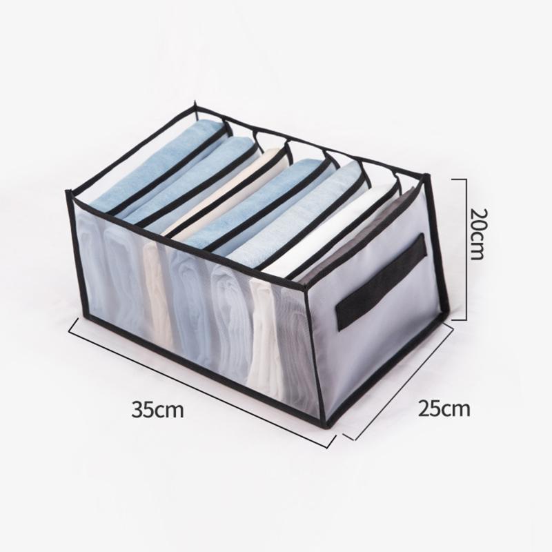 Mesh Cabinet Wardrobe Storage Box Foldable Drawer T-Shirt Clothes Jeans Leggings Underwear Organizer Storage Box