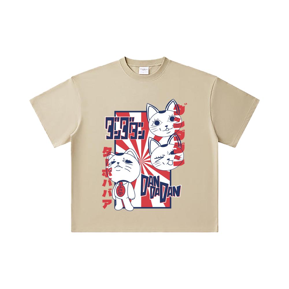 260 GSM Double Yarn 32 Count 100% Cotton Dandadan V29 Turbo Granny Print Unisex Heavy Cotton T Shirt