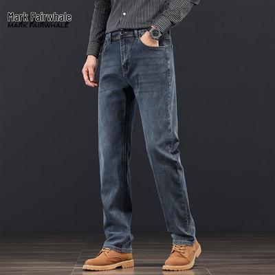 Mark Fairwhale Herren Locker Gerade Geschnittene Denim Jeans