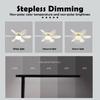 Home LED iling Fan Light E26 E27 Base 3-colour Adjustable Wireless Remote Control 52CM iling Fan Lamp for Bedroom Living