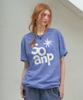 NP STUDIO Drawing Anp Oversized Short Sleeve T-Shirt [ Dust Blue ]