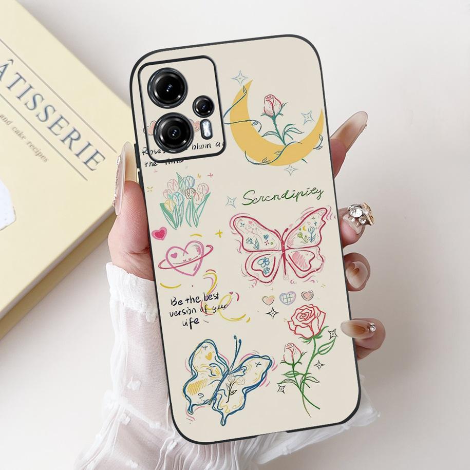 For Motorola Moto G13 G23 Case Lovely Panda Daisy Painted Cover Soft Silicone Phone Case For Moto G23 G 13 MotoG13 MotoG23 Coque
