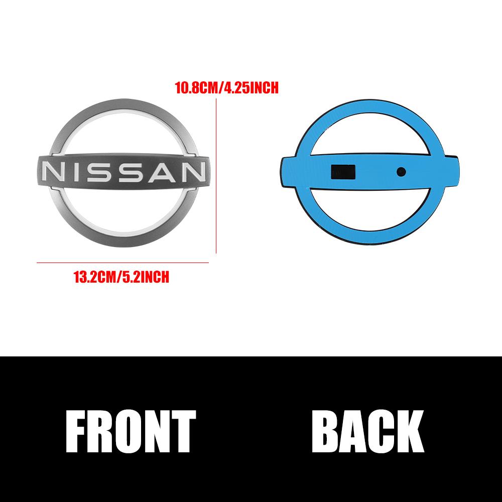 3D ABS Car Front Emblem Rear Trunk Badge Steering Wheel Sticker For Nissan Qashqai Tiida Kicks Versa Leaf Sentra X-trail Altima