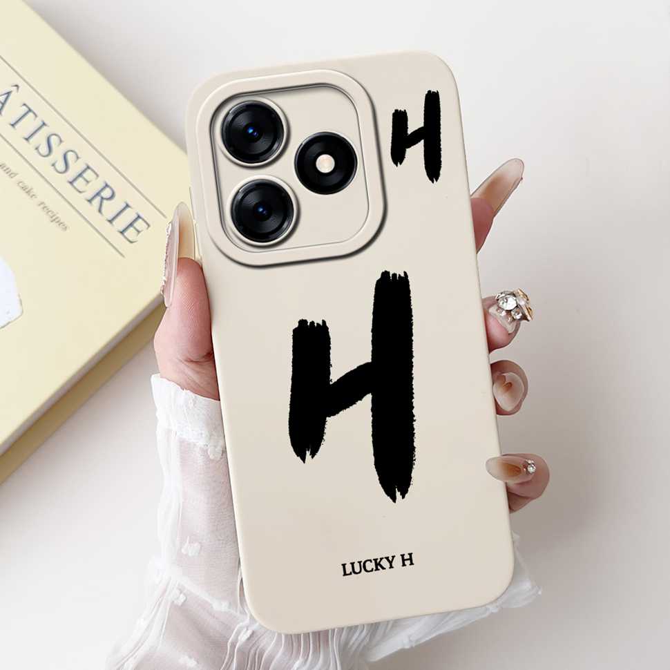 For Realme Note 50 Case RMX3834 Cute A-Z Letters Cover Soft Silicone Casing For Realme Note 50 Note50 Fundas Capa