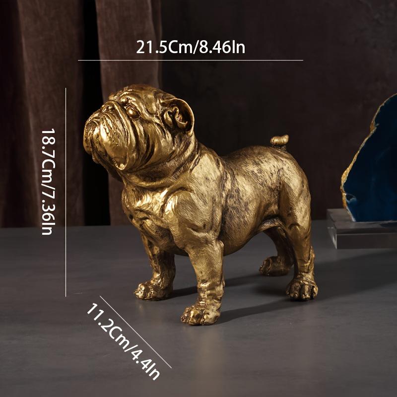 Golden Animal Series Ornament Toys: Simulated Pet Dog Decor for Living Rooms