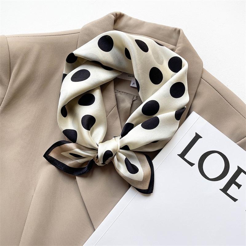 Fashion 100% Real Silk Scarf 53cm Square Bandelet Women's Silk Temperament Small Scarf Neck Decorative Wrap Printed Scarves