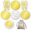 YOGOTI Tooth Fairy Coins, Tooth Shaped Gold Commemorative Coins, Tooth Fairy Coins, Variety, Tooth Fairy Baby Tooth Commemorative Coins, Tooth