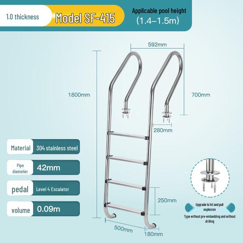 SF-415 Stainless Steel Pool Ladder