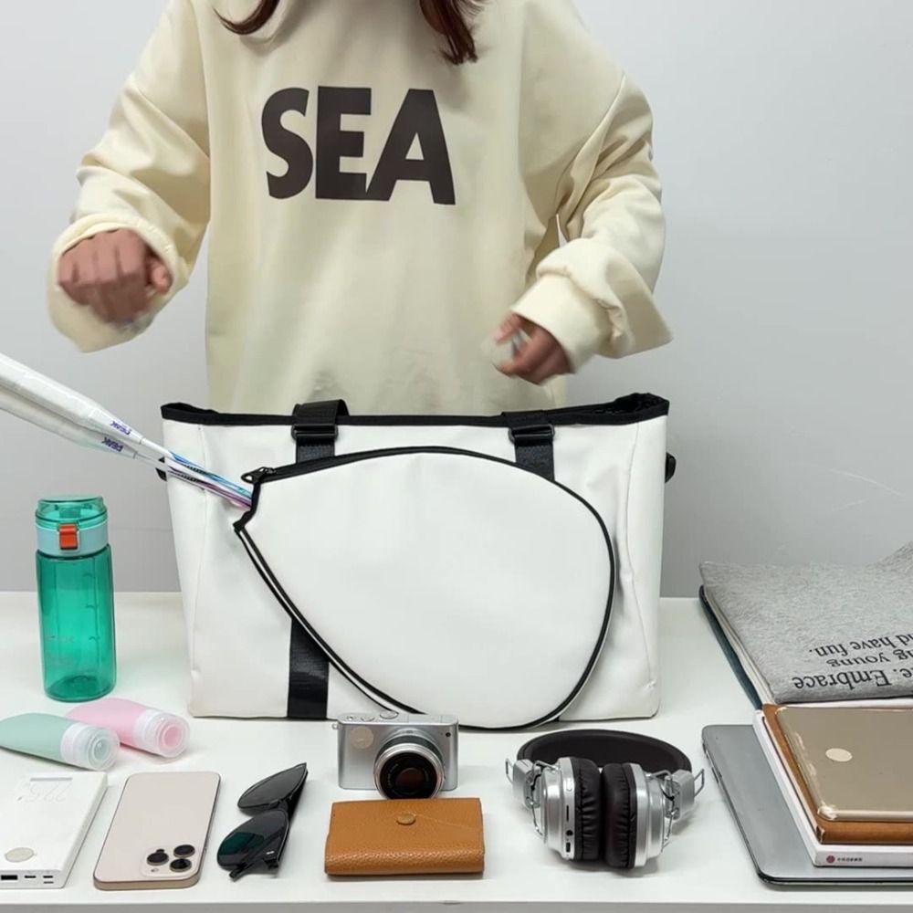 Large Capacity Tennis Racket Bag with Handle Sports Fitness Bag Tennis Shoulder Bag  Travel