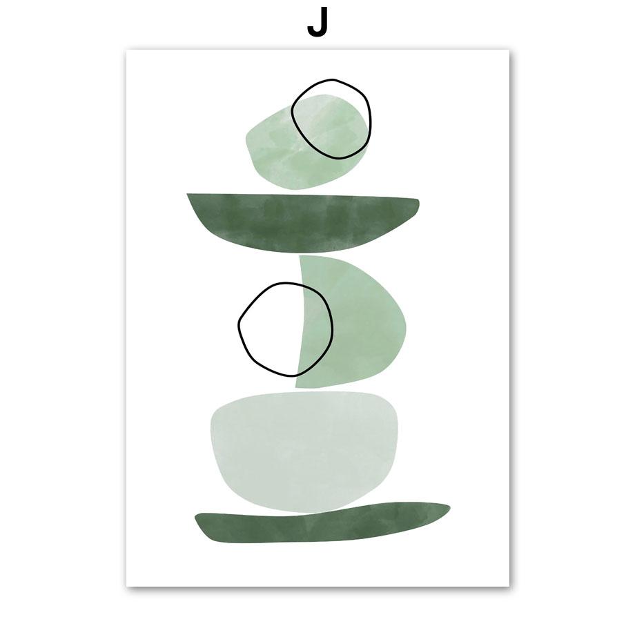 

Зеленое растение агава кактус линия геометрия абстрактный постер печать холст картина скандинавское настенное искусство картины для гостиной домашний декор 21X30cm No Frame