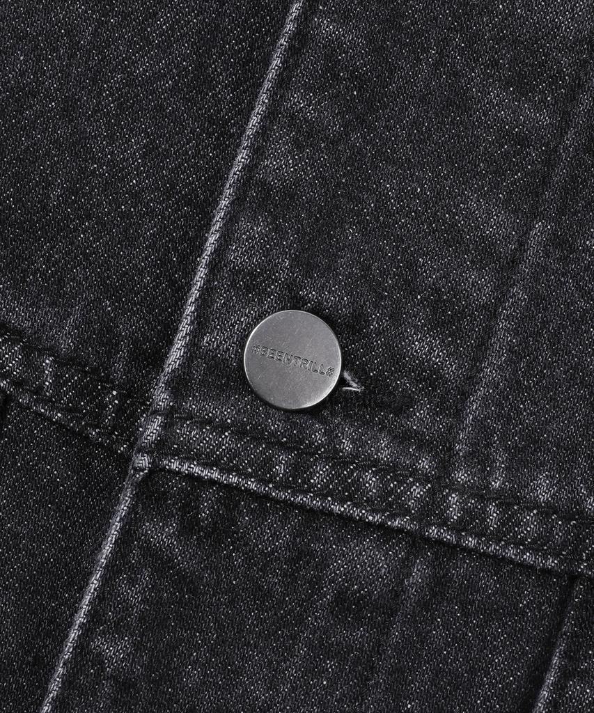 Beentrill Vintage Washed Denim Trucker Jacket (Black)