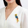 New Brooch European and American Dripping Color Niche Design Parrot Corsage Decoration Versatile Animal Fashion Accessory