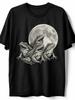 Unisex T-shirt Funny Frogs Singing At the Moon TShirt Toad Choir Weirdcore Goblincore TeeRetro Casual Short-sleeved