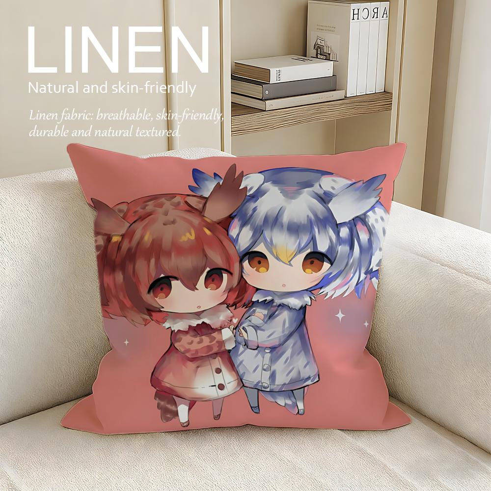 

Anime Kemono Friends Project Cushion Cover Pillowcase Set Pcs x x Breathable Washable Sofa Cushion Cover 30X30cm