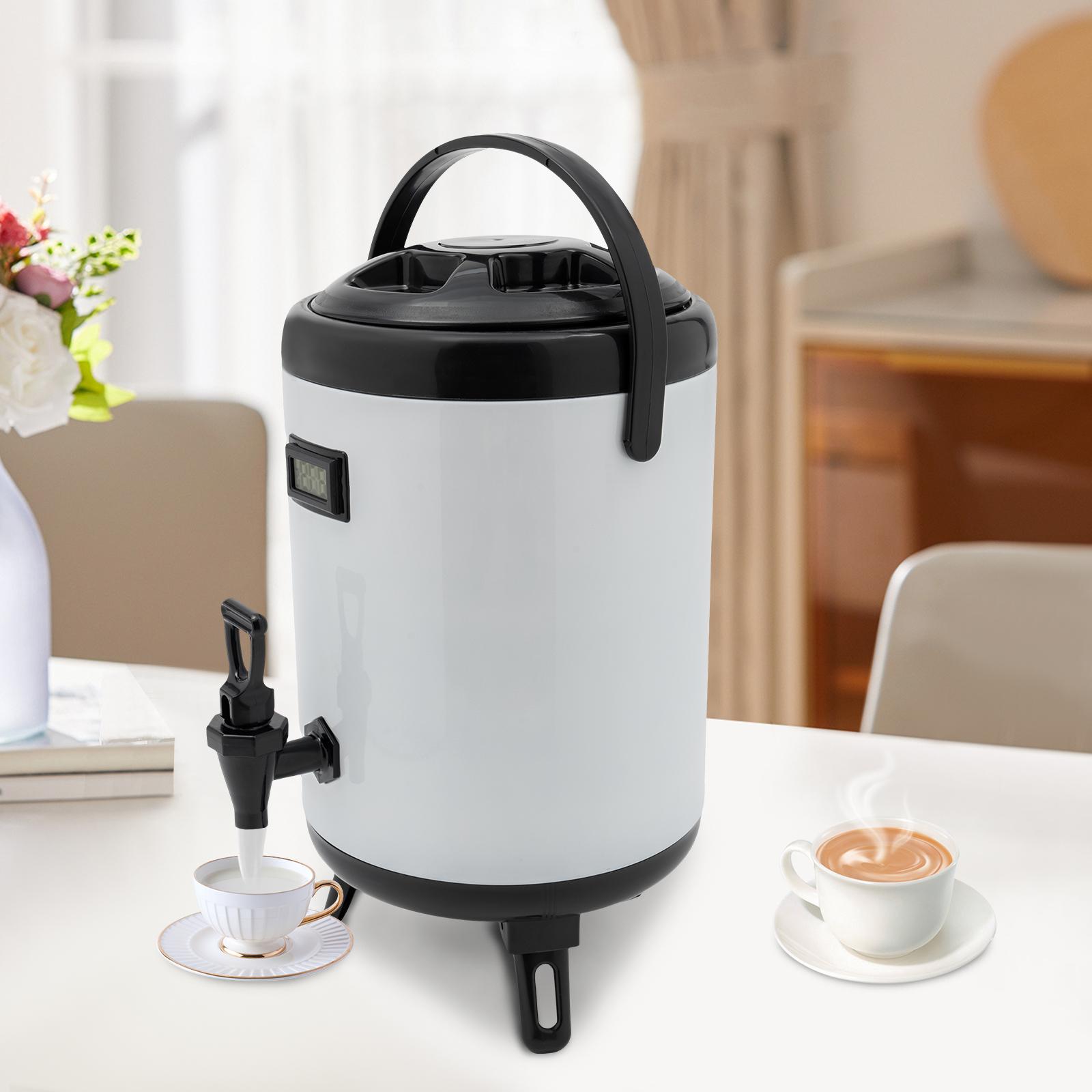 

Hot Beverage Dispenser, Stainless Steel Insulated Drink Dispenser, 8L Capacity with Thermometer, 2.11 Gal White Drink Container 1 белый