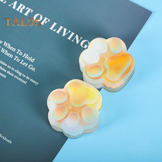 Keychain Mold 2 Cavity Baking Tools Eco-Friendly Useful Mini Variety Cat Claw Silicone Mold for Handicraft