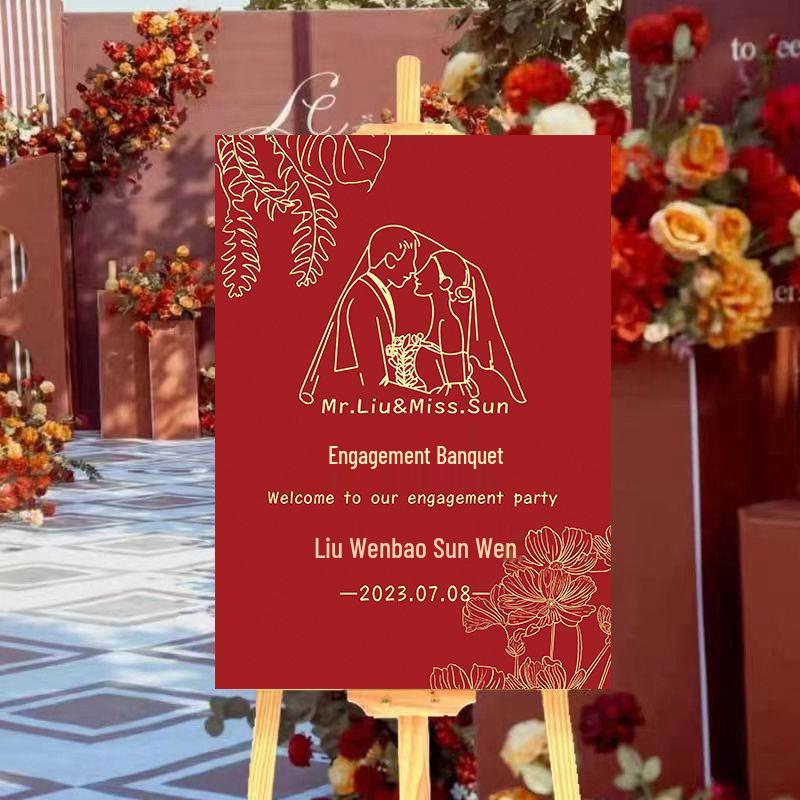 Welcome Sign Engagement Wedding Ceremony Decoration Guide KT Board