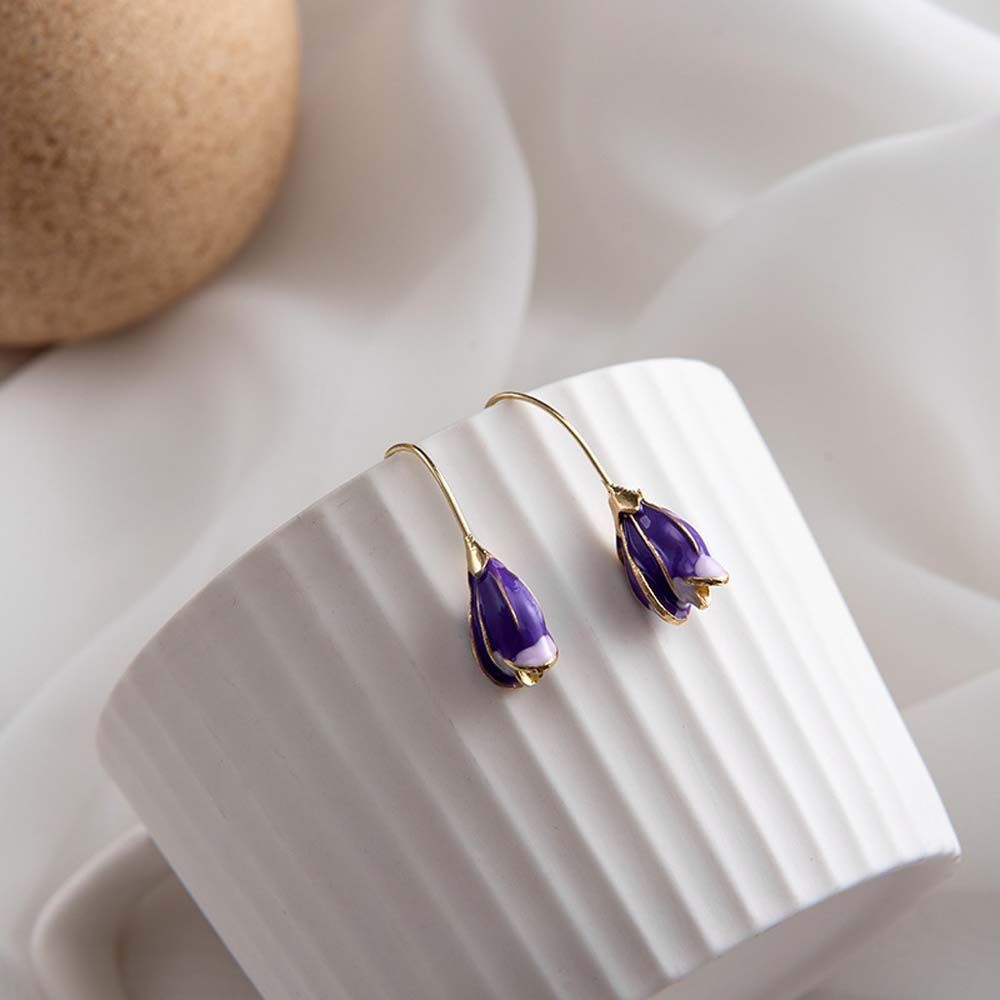 Dangle Ear Jewelry Wedding Tulip Earrings Women's Earrings Korean Style Earrings Long Hook Earrings