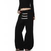 Womens High Waist Straight Leg Jeans American Vintage Double Breasted Wide Pants Black Loose Casual Streetwear Teens