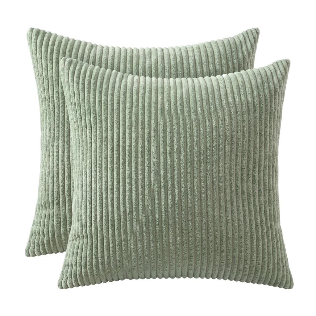Fine Stripe Corduroy Throw Cover For Living Room Sofa
