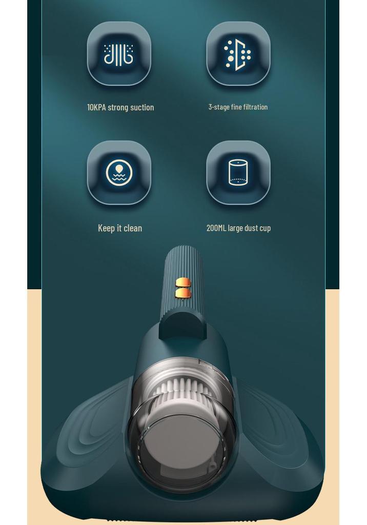 Handheld Wireless Vacuum Cleaner for Mite Removal from Beds