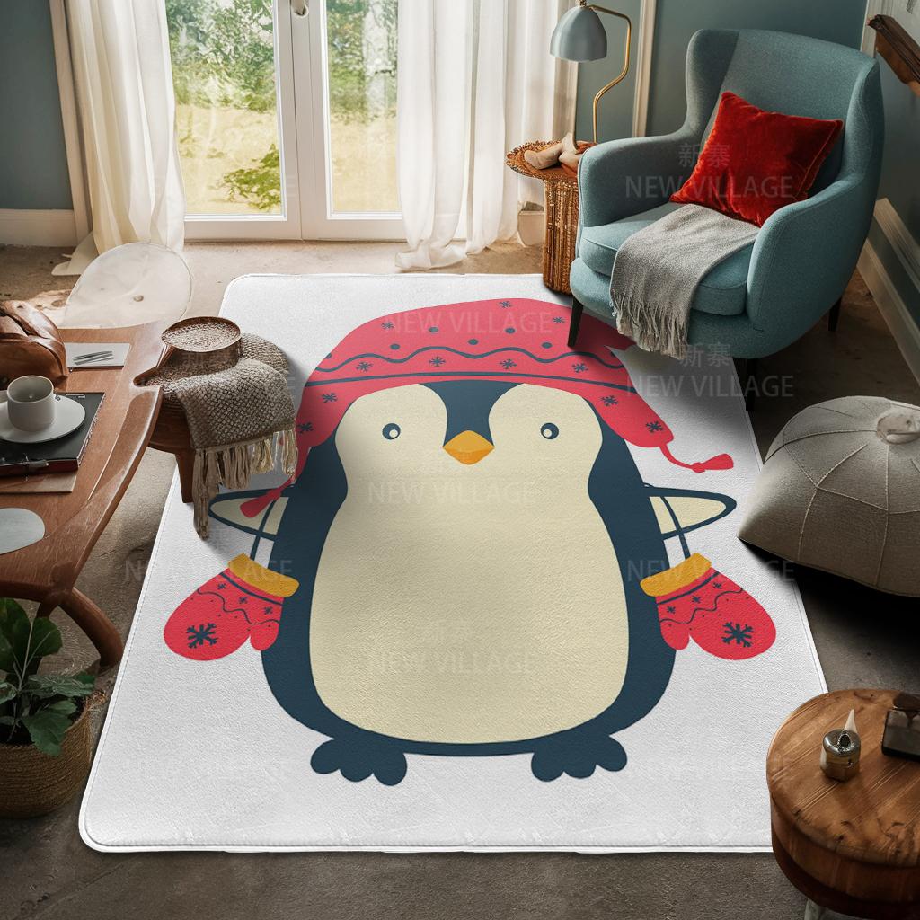 House Entrance Carpet Home Door Mat Living Room Bath Foot Bathroom Non-slip Water Absorption Rugs Bath Merry Christmas Winter