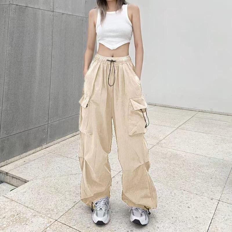 Casual Loose Wide Leg Pants Women Streetwear Fashion Straight Baggy Cargo Pants Joggers Y2k Women Trousers With Pockets 28958