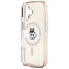 Karl Lagerfeld IML Choupette Sketch Logo MagSafe Case for iPhone 17 Pink