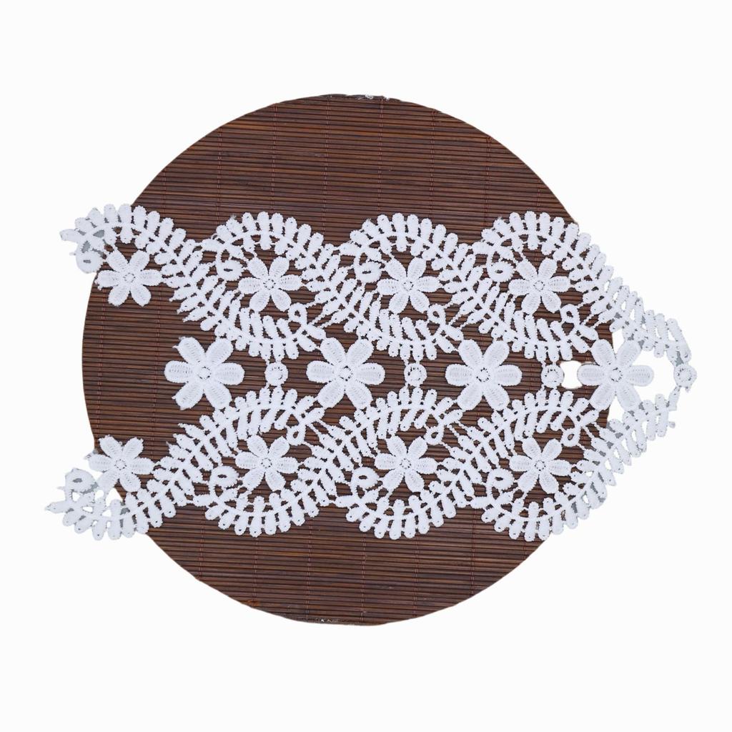 12Cm Double Row Milk Silk Water-Soluble Lace Leader Mouth Clothing Home Curtains Sofa Accessories Embroidery