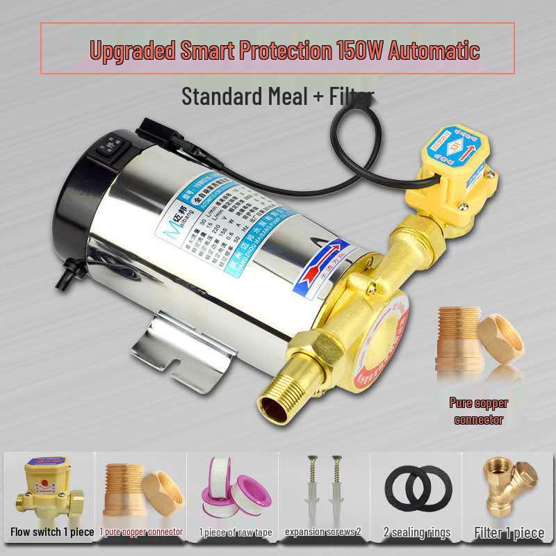 Edelstahl Automatische Druckerhöhungspumpe für Warm- & Kaltwasserhahn: 90/100/120/150W Ganzhaus-Rohrleitungsheizung.