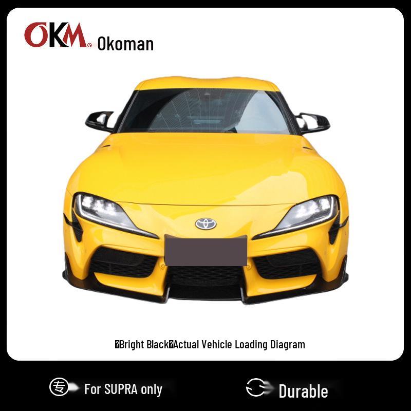 Toyota Supra A90/A91 (2019-2025) Carbon Fiber Front Lip - Demon King Kit Glossy Black