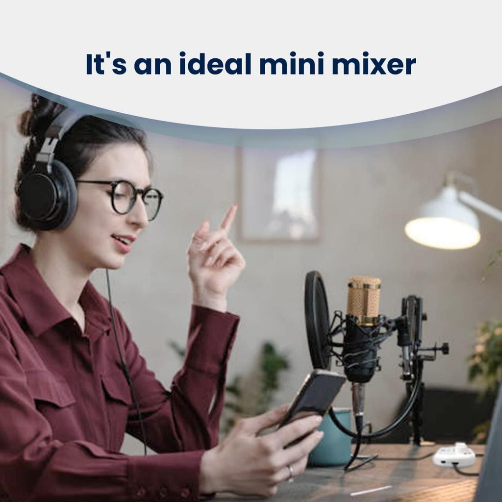 Maker Hart Just Mixer S Stereo 3-input2-output Ultra-compact Audio Mixerand USB Powered Audio Mixer