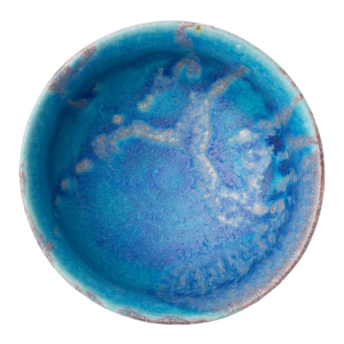 Marui Seito Shigaraki Ware Hechimon Matcha Tea Bowl, Diameter 14cm, Dew Grass Blue, MR-3-4121