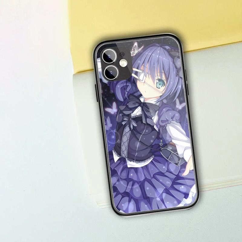 Demo Koi Ga Shitai Handyhülle für IPhone 14 13 12 11 XS X 8 7 6 Plus Mini Pro Max SE 2022 Schwarz PC TPU Glas Handyhülle