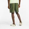 Puma Solid Color Logo Drawstring Straight Shorts Men Bottoms Deep-Moss-Green 536940-32