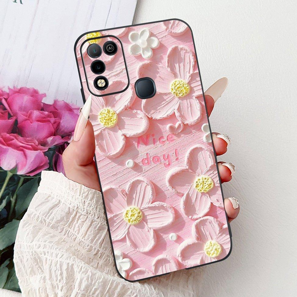 For Infinix Hot 10 X682C 10s X689B 10play X688C Back Cover For Infinix Hot 10 Play Case Shockproof Fashion Cute Cartoon Silicone