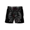Japanese Samurai Mask Beach Shorts For Men's Clothing Street Harajuku Shorts 3D Print Retro Fashion Mystery Style Funny Pants