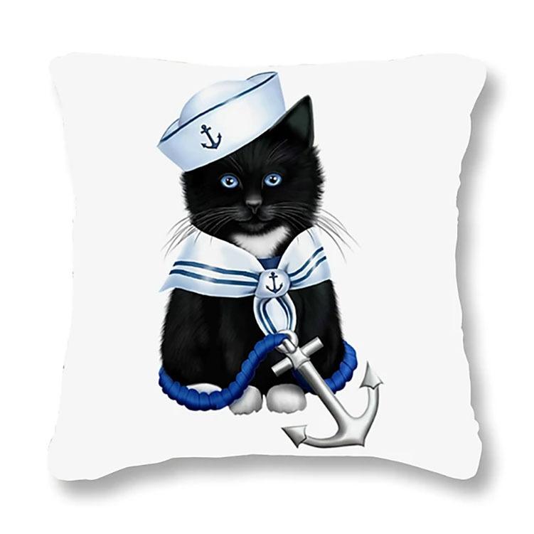 Home Decor Cute Kitten Patterns Pillow Covers for Decor Pattern Cushion Cover Suitable for Sofa Bedroom Car Pillow Cover